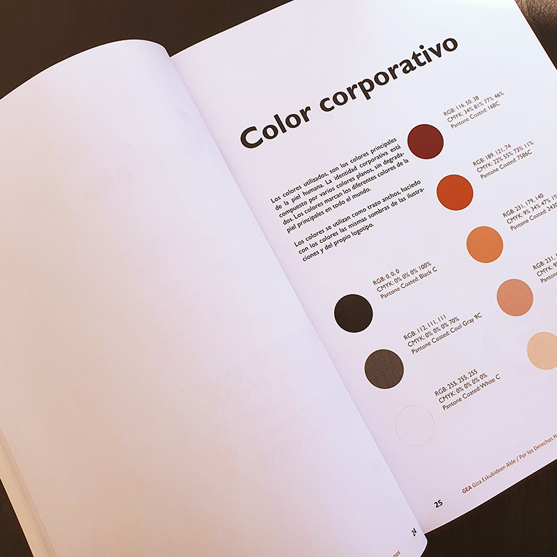 Libro de Imagen Corporativa, Colores